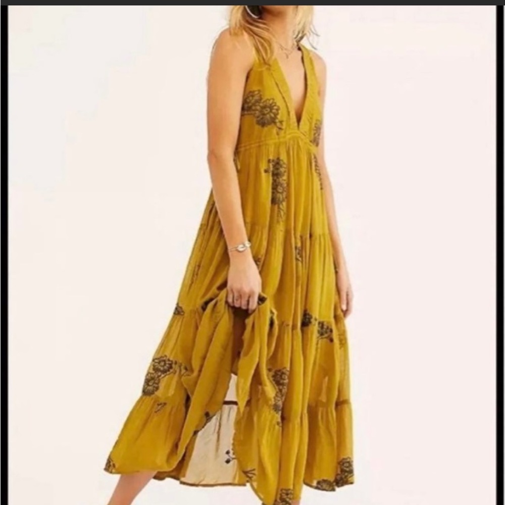 Free People RunAway Embroidered Dress XS